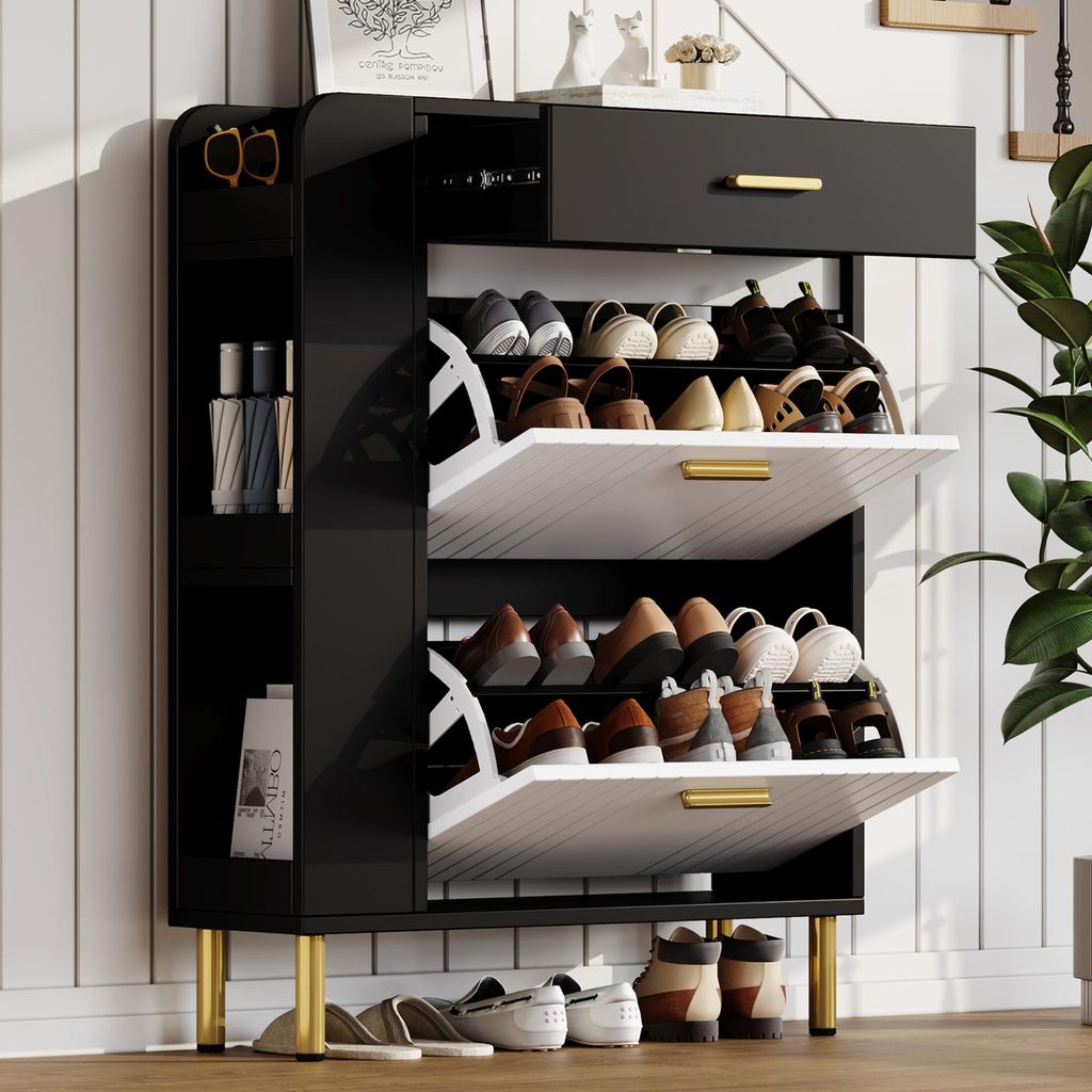 Flieks Schuhschrank mit 2 Klappen, 1 Schublade und 3 Produktbild 