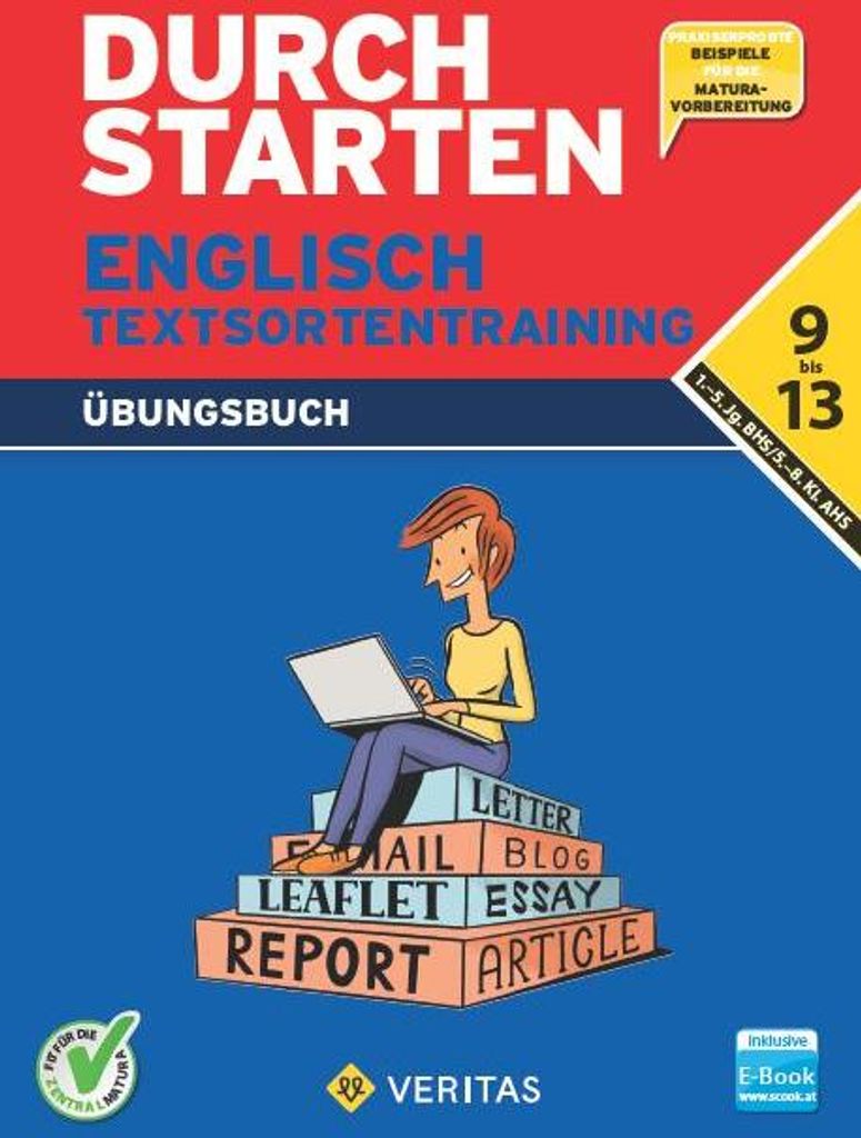 Durchstarten 9.- 13. Klasse - Englisch AHS/ BHS - Textsortentraining. Übungsbuch (inkl. E-Book)