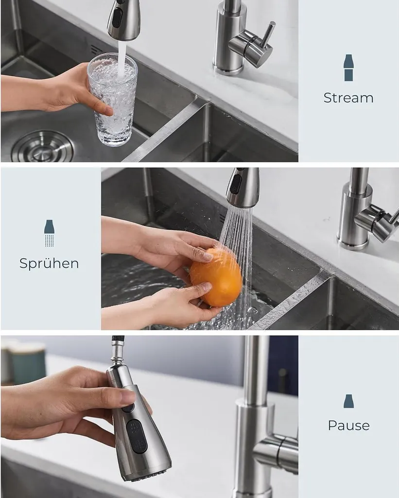 Rubinetto Lavello FORIOUS Inox: Miscelatore Alta Pressione Professionale - 3