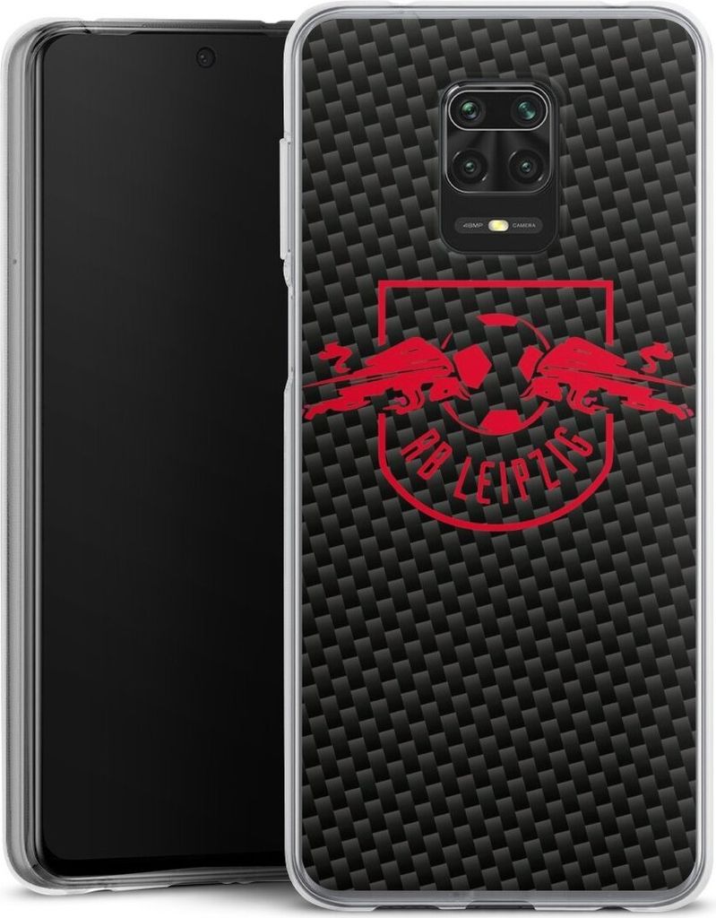 DeinDesign Handyhülle für Xiaomi Redmi Note 9s Silikon Hülle Case Smartphone Schutzhülle Carbon Offizielles Lizenzprodukt RB Leipzig