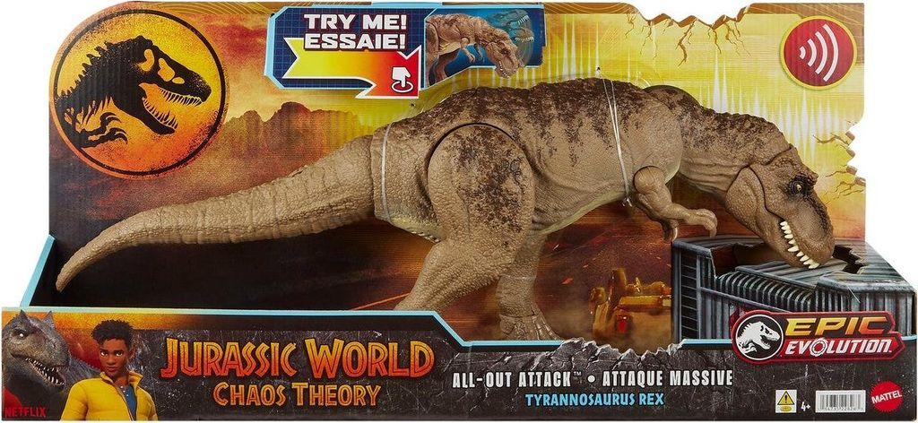Jurassic World Szaleńczy atak t-rexów z dźwiękami HXF53 Zdjęcie produktu 