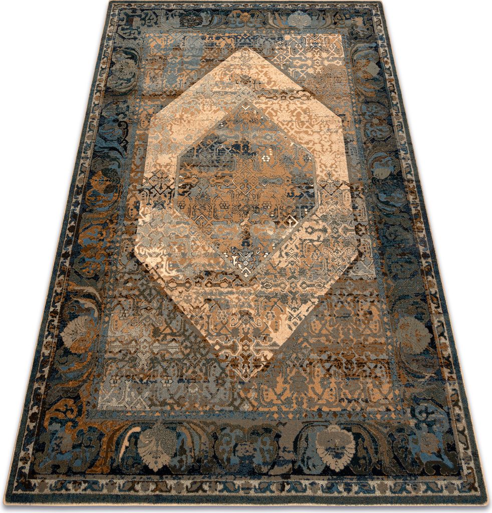 Wollteppich OMEGA Seneh Vintage cognac Mehrfarben 200x300 cm