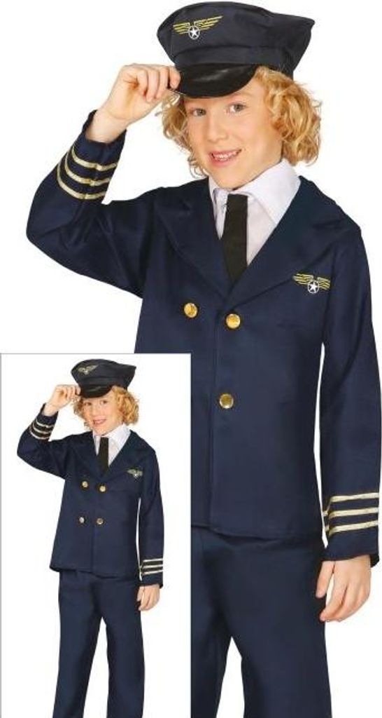 Kapitän PILOT Kostüm 10-12 Jahre alt