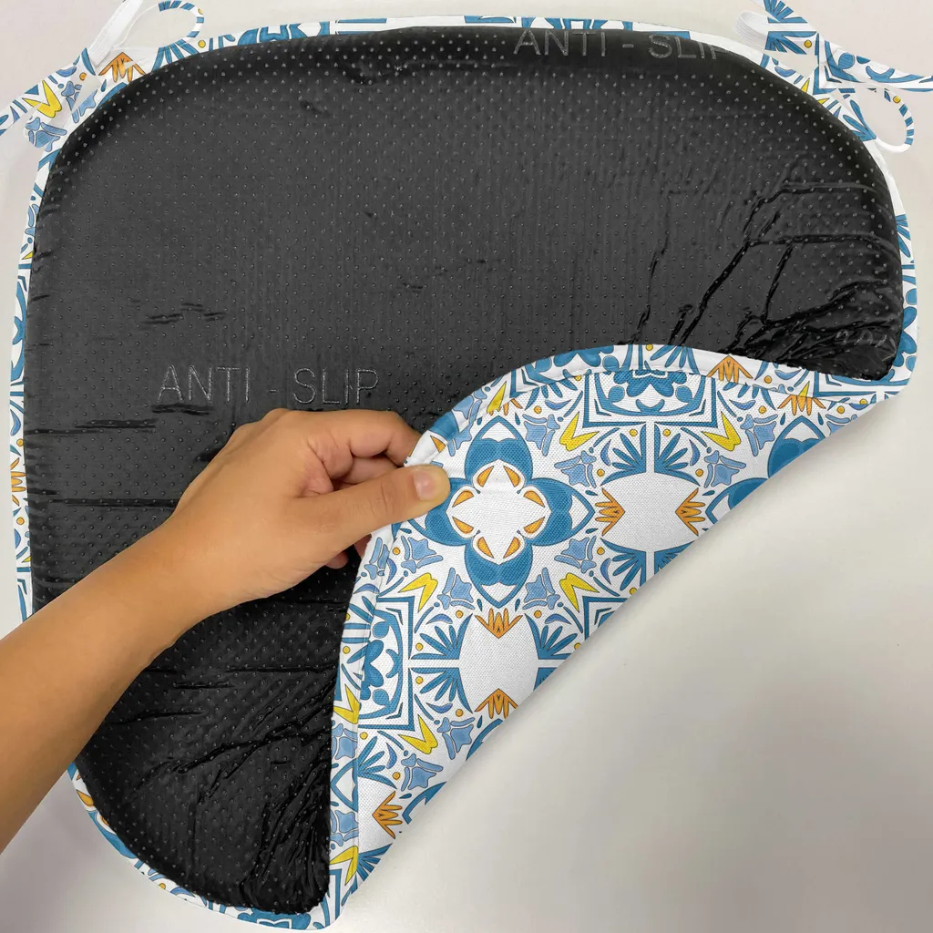 Solution Assise Confortable : Coussins de Chaise Bleus avec Sangles - 2