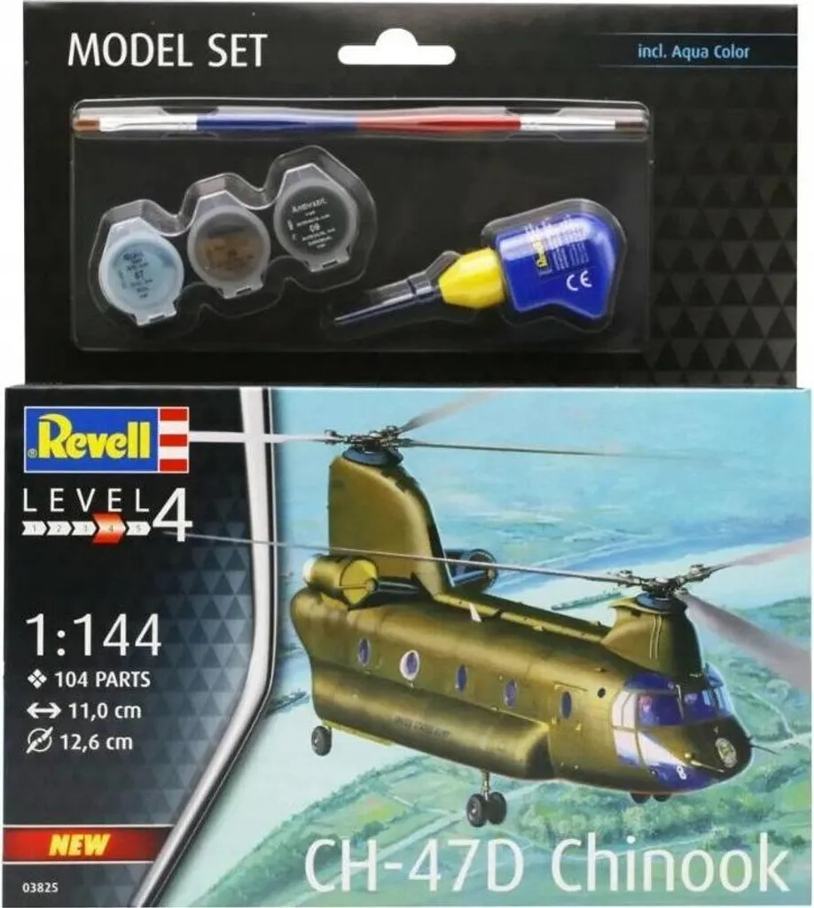 Revell Model Set CH-47D Chinook 1:144 Maquette Hélicoptère Militaire