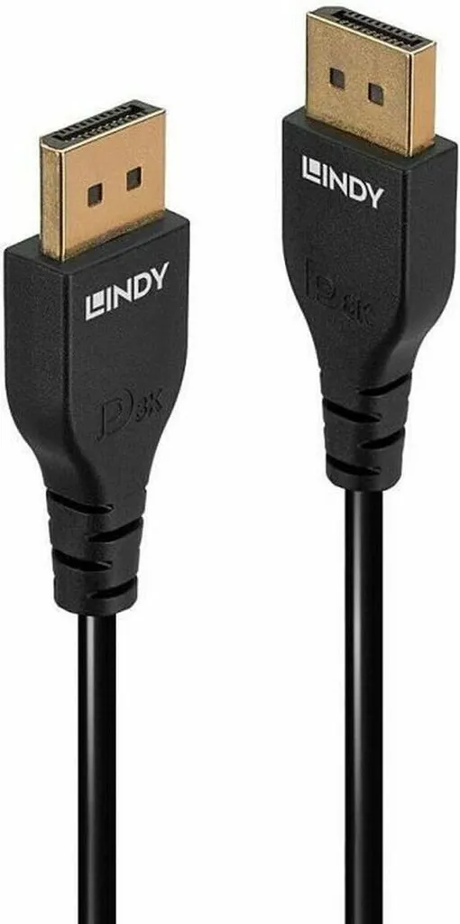 LINDY Cavo DisplayPort 1.4 Slim 1m: 8K 60Hz per Setup Professionali