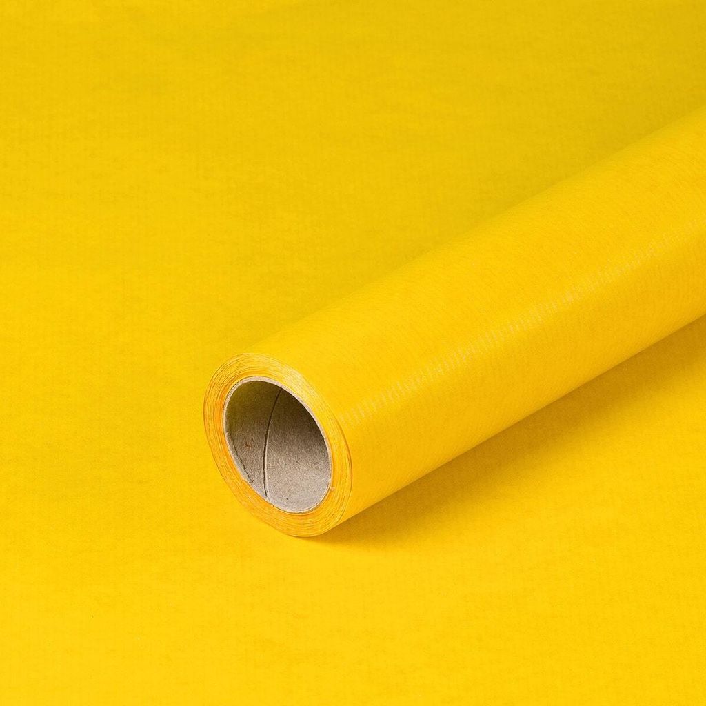 Papier cadeau jaune & jaune clair, 0,80 x 10 m, imprimé des Image du produit 