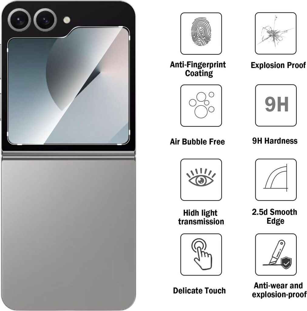 6in1 Schutzglas ( Display + Kamera ) für Samsung Galaxy Z Produktbild 7