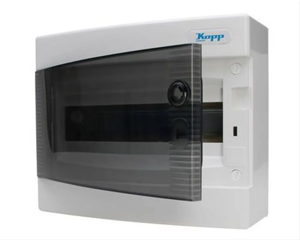 Boîtier de distribution 12 modules Kopp avec porte battante robuste - 2