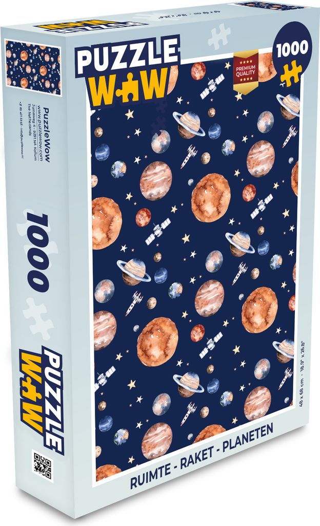 MuchoWow Puzzle 1000 Teile Weltraum - Rakete - Planeten - Jungen - Mädchen - Kinder - Kind - Spielzeug - Alt und Jung - Spiele - Puzzeln