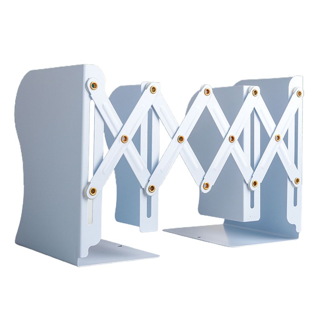 Raumsparende Buchständer Anti-deformiertes Stahl Regale Büros Buchende für Zuhause-Blau