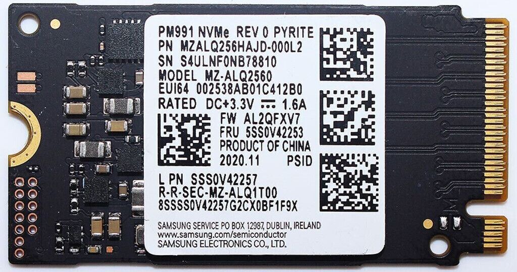 Samsung PM991a 256GB M.2 2242 PCI-E NVMe (PM991a-256) Zdjęcie produktu