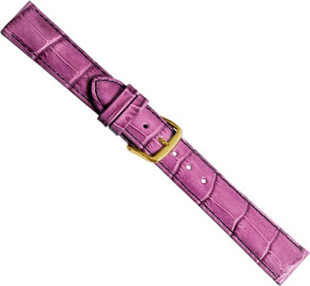 Uhrenarmband aus haut freundlich gegerbtem Leder Brombeere 20340G, Stegbreite:18mm