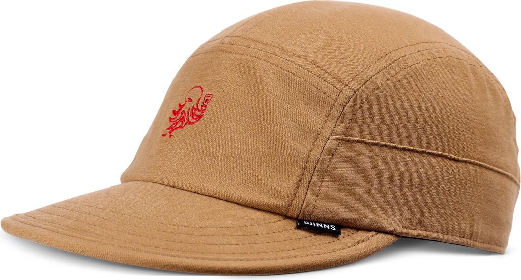 DJINNS 5 Panel Soft Flat Cap Washed Twill sand