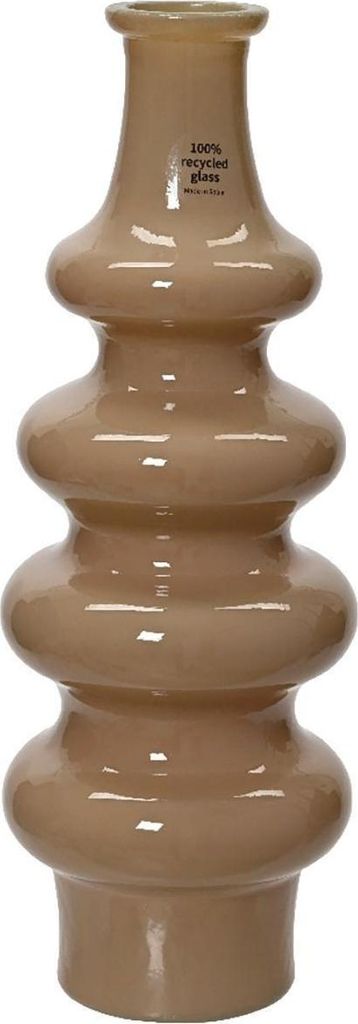 Vase - H 40 cm - Beige - recyceltes Glas