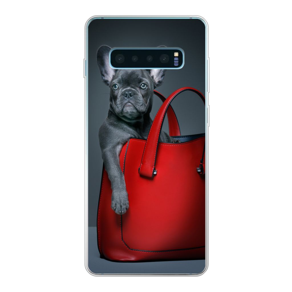 MuchoWow Handyhülle Schutzhülle Hülle für Samsung Galaxy S10 Lite Hund - Lustig - Tasche - Kinder - Jungen - Mädchen - Kinder Silikon Softca...
