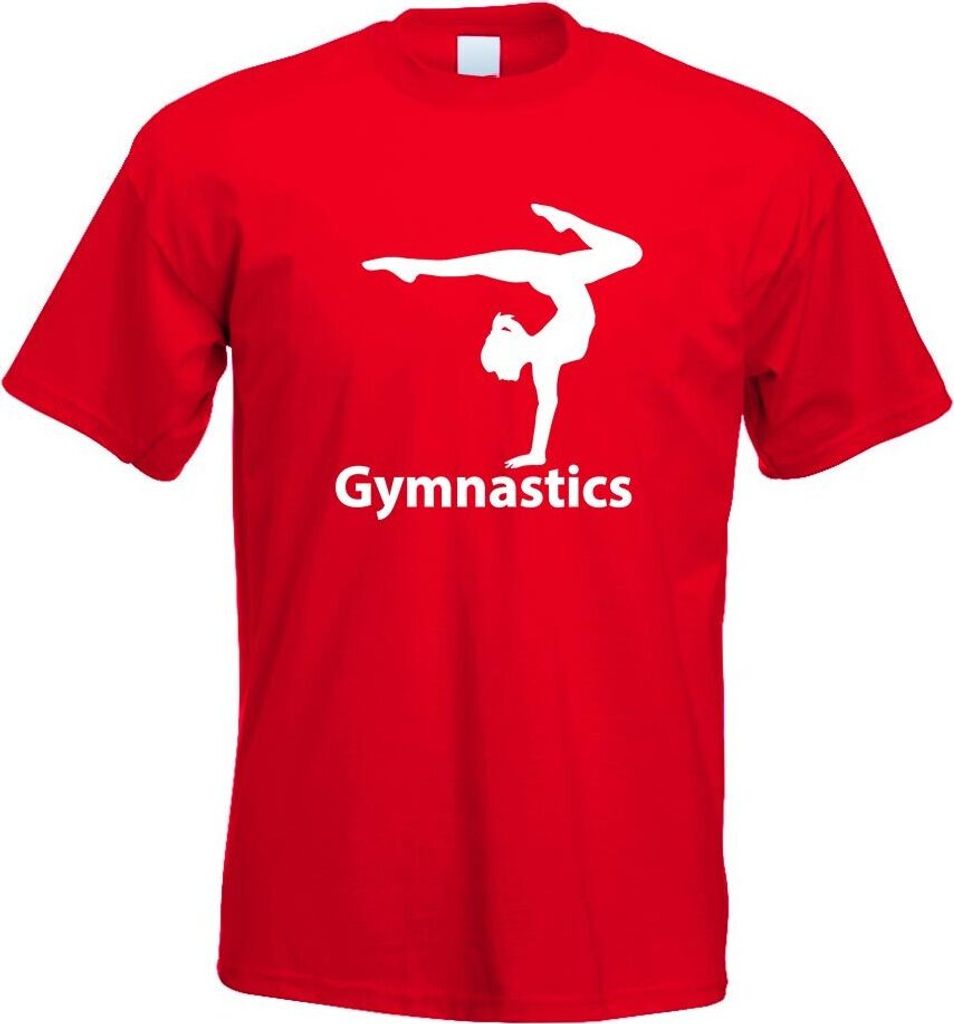 Kiwistar - T-Shirt - rot - Gymnastics Motiv Bedruckt Funshirt Design Print - mit Motiv Bedruckt - Funshirt Design - Sport - Freizeit - Herren - L