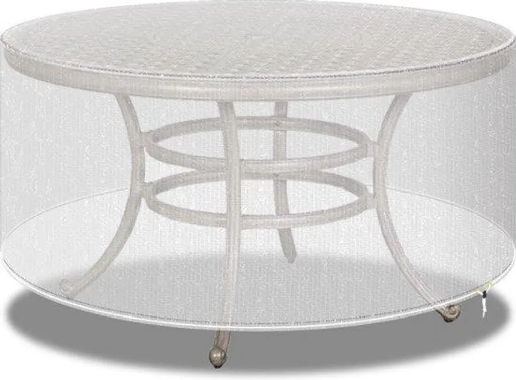Housse mobilier jardin ronde imperméable 102x71 cm transparente lot 2