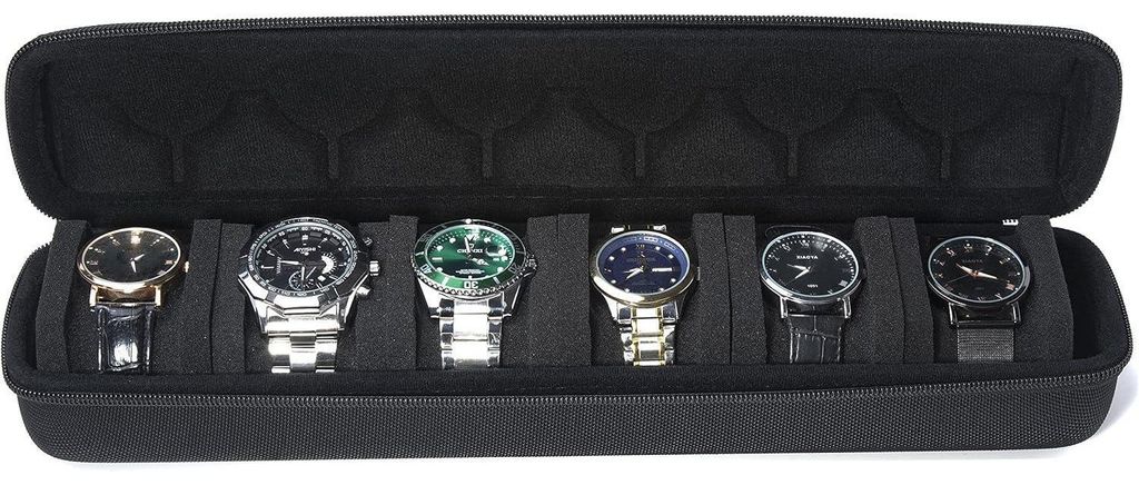 Organisateur de voyage pour montres, coque rigide, noir, 6 Image du produit 