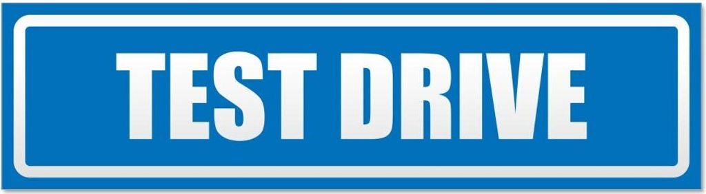 Kiwistar Test Drive invertiert Magnetschild Schild magnetisch - 60cm Blau - Magnetfolie für Auto PKW Kfz