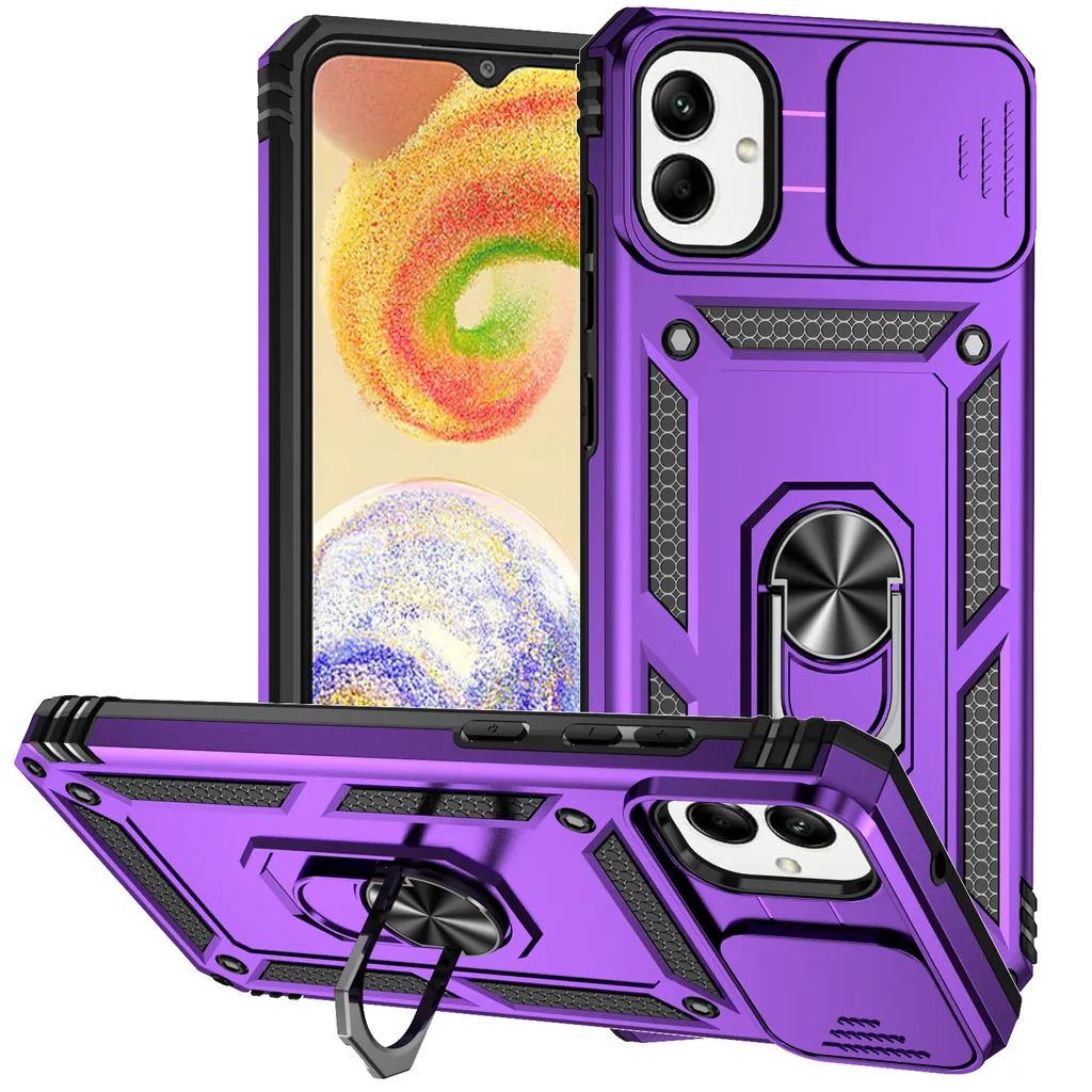 Asuwish Custodia A Portafoglio Per Xiaomi Redmi Note 12 4G Con Cerniera - Pelle Floreale Viola Con 6 Slot Carte, Supporto E Pellicola - 2