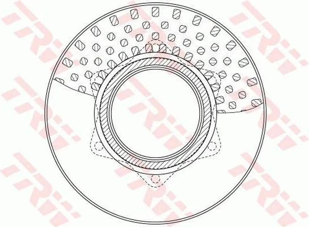 Disque de frein TRW DF6334S Haute Résistance - Compatible Vario Arrière
