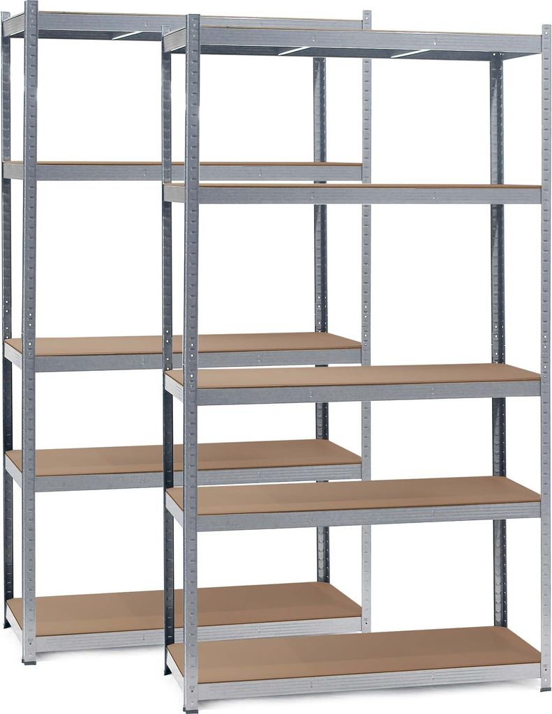 Wiltec Set 2x Schwerlastregal 100x60x200cm, 200kg/Ablage, Produktbild 