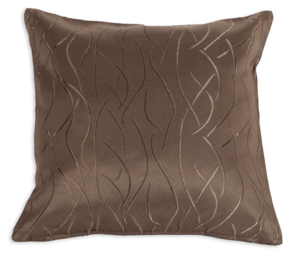 Kissenhülle #257 Damast Streifen 40x40cm dunkel braun