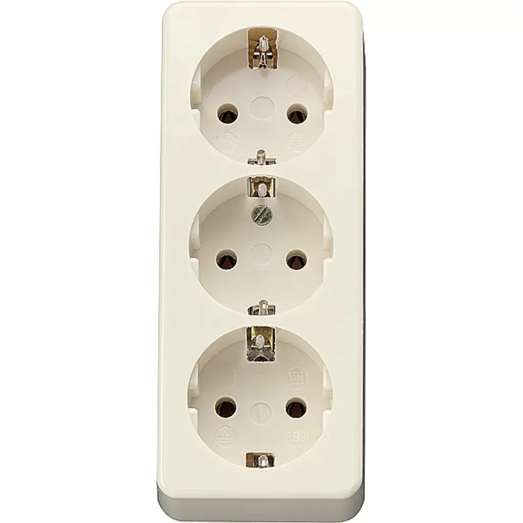 JUNG 10S23L Fiche secteur électrique type C 3P ivoire robuste