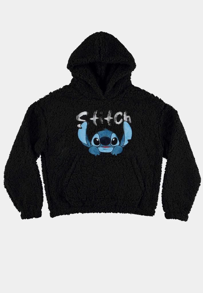 Lilo & Stitch Kapuzenpullover Damen Stitch - Teddy Hoodie schwarz XXL