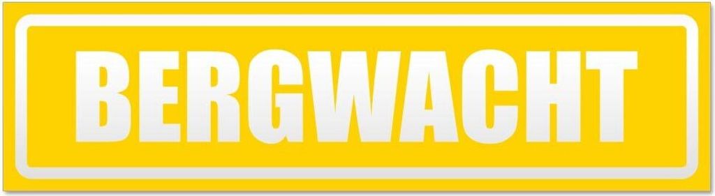 Kiwistar Bergwacht invertiert Magnetschild Schild magnetisch - 20cm Gelb - Magnetfolie für Auto PKW Kfz