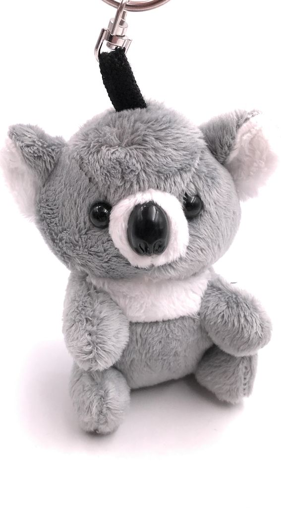 Onwomania Plüsch / Kuschel / Stoff Tier Schlüsselanhänger Koala grau Beutelsäuger 15 cm