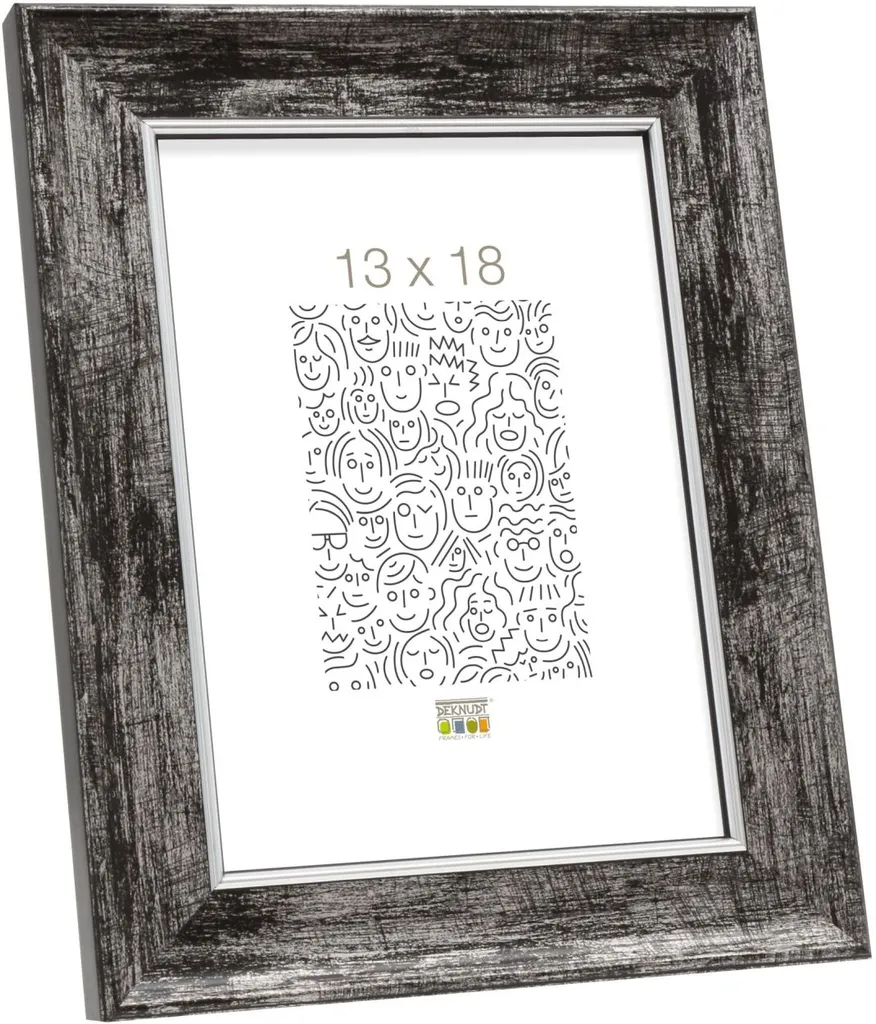 Cadre bois 20x25 cm verre noir antireflet contre les miroitements