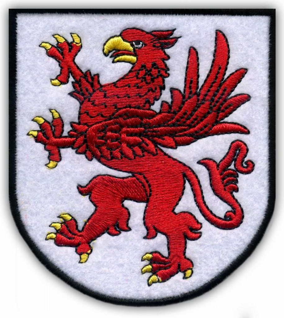Patchion Wappen der Woiwodschaft Westpommern / Zachodniopomorskie – Aufbügelbar / Heißklebe-Rückseite – Gestickter Aufnäher/Ansteckplakette...