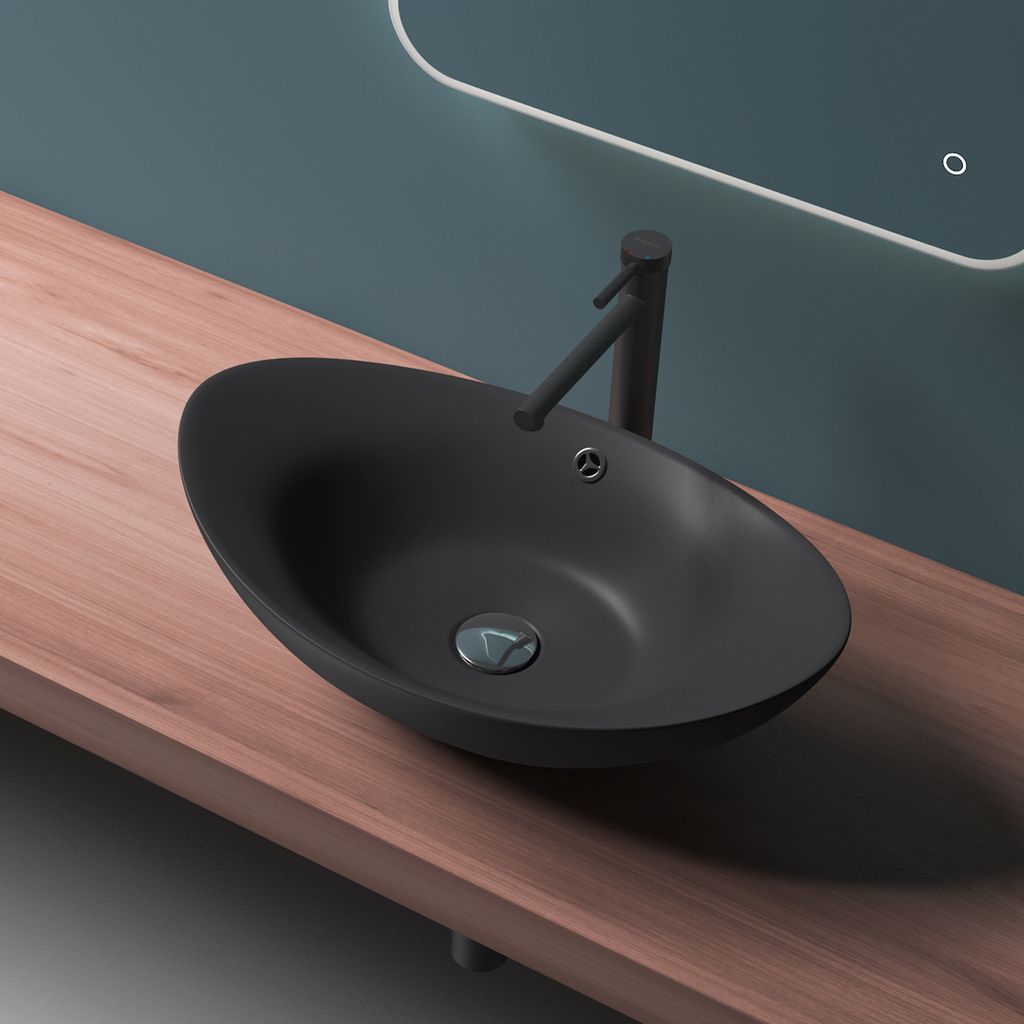 Mai & Mai Waschbecken Aufsatzwaschbecken Oval aus Keramik Produktbild 