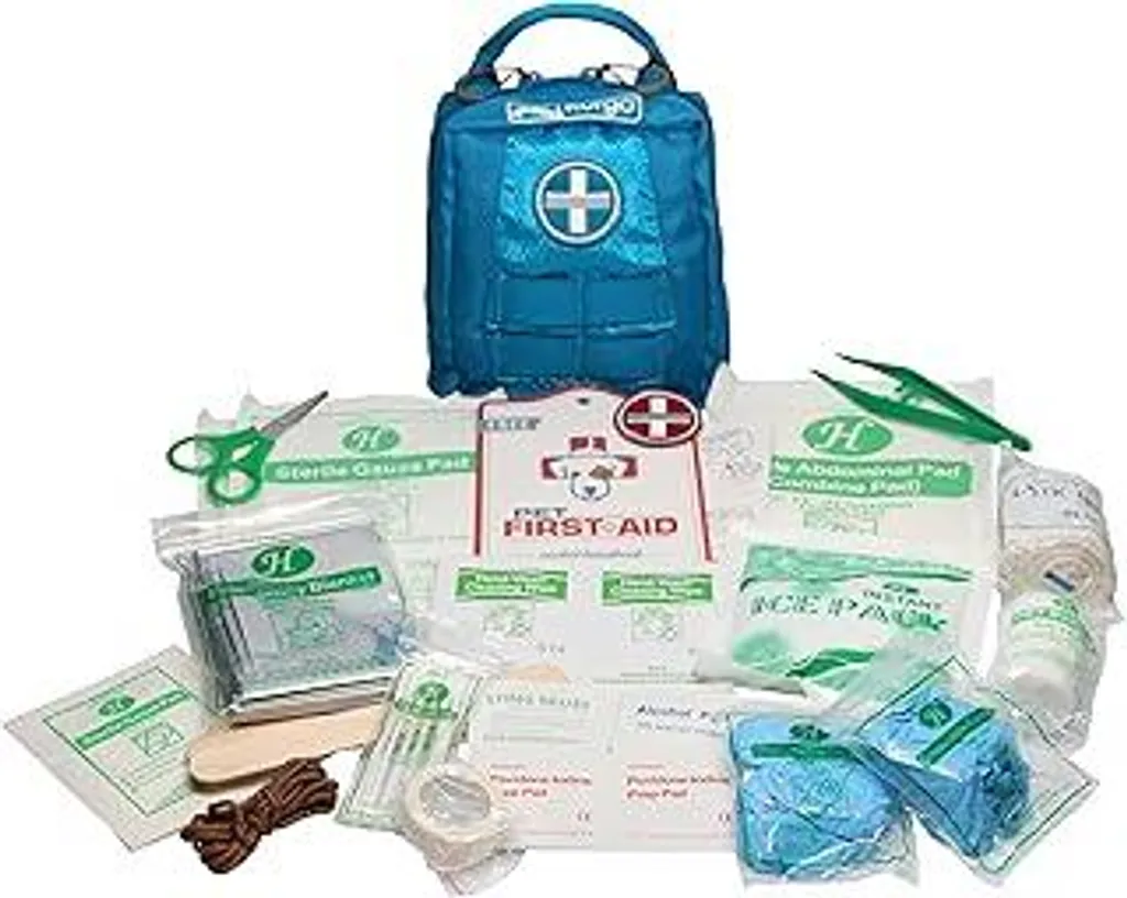 Kit Pronto Soccorso Kurgo Cani Blu | Borsa MOLLE per Trekking
