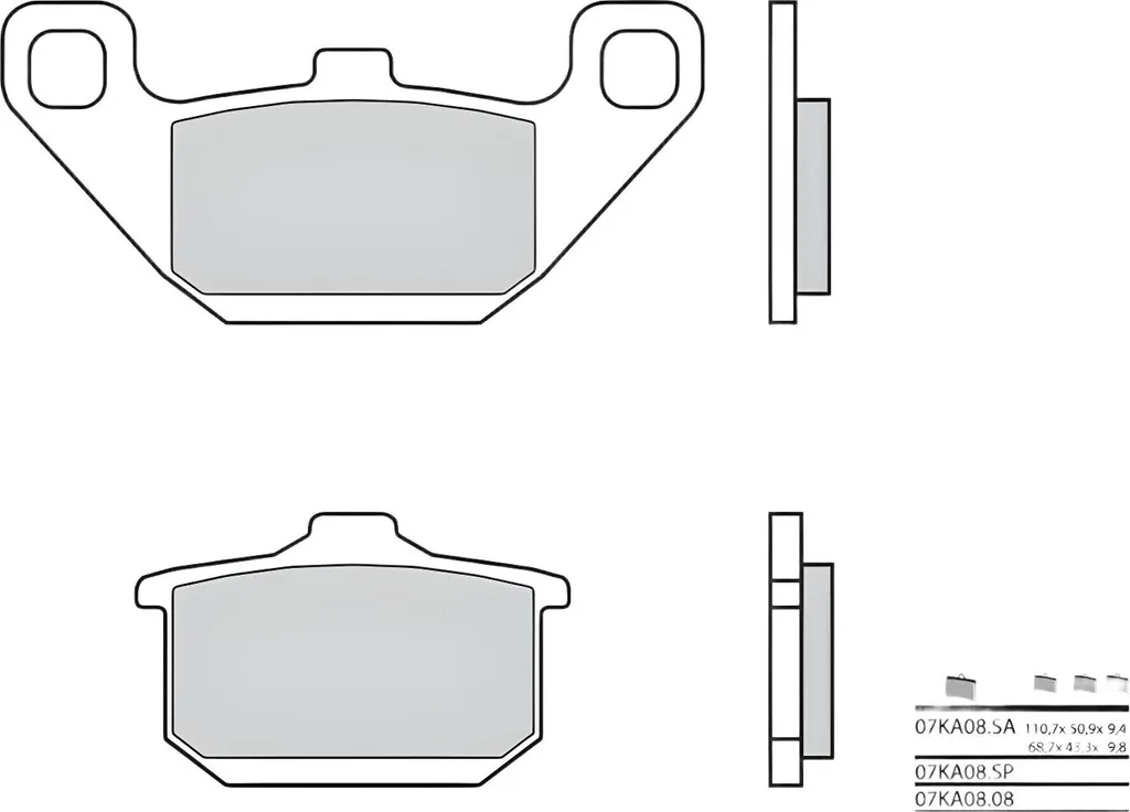 Garnitures de frein Brembo 07KA0808 Plaquettes Sinter Authentiques