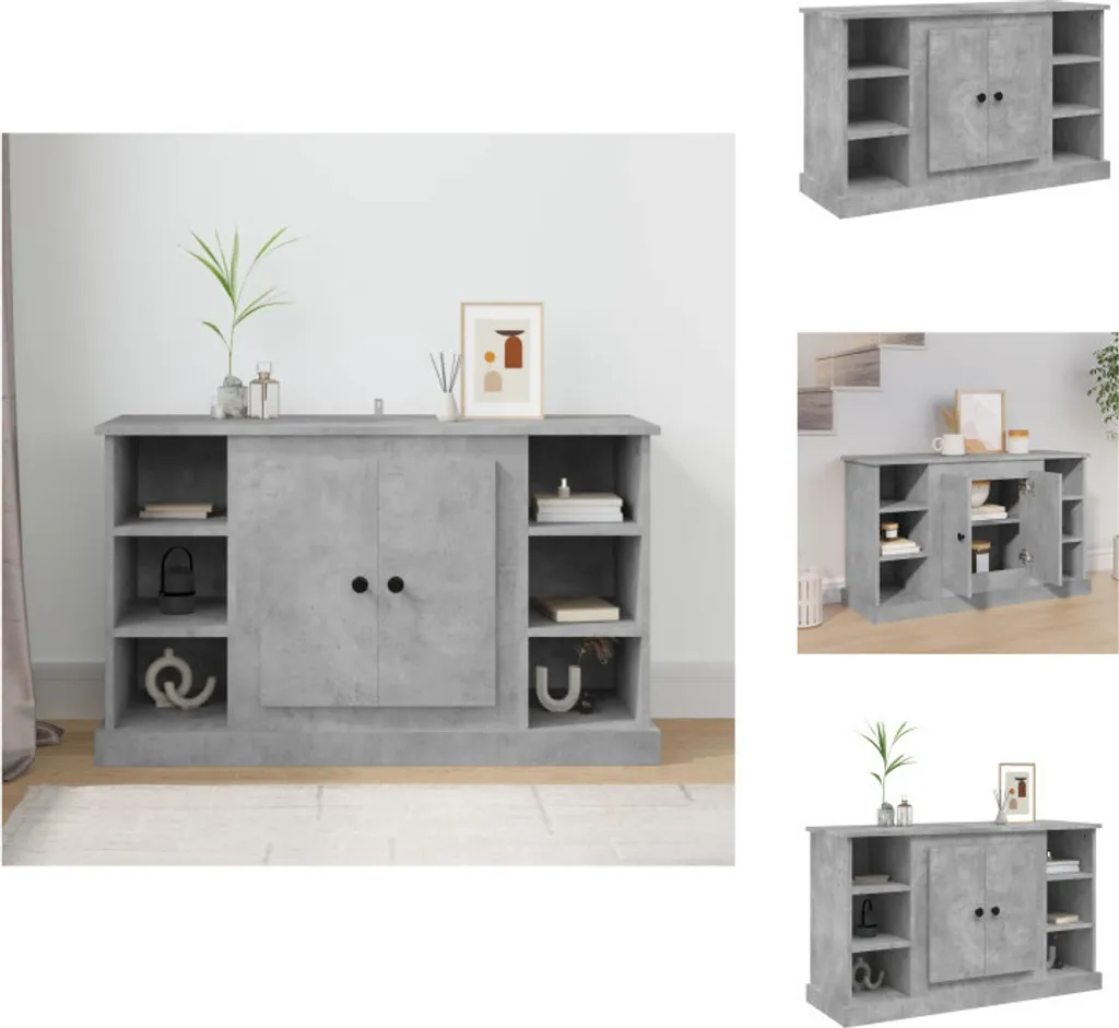 Buffet Grigio Cemento 100cm vidaXL - Mobiletto Design Industriale