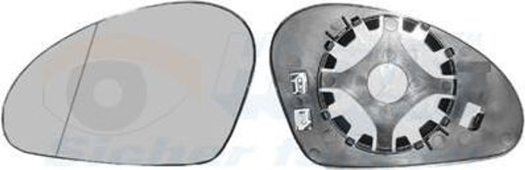 VAN WEZEL Spiegelglas Außenspiegel Links für SEAT Ibiza III Schrägheck (6L) Asphärisch Beheizbar 4917837