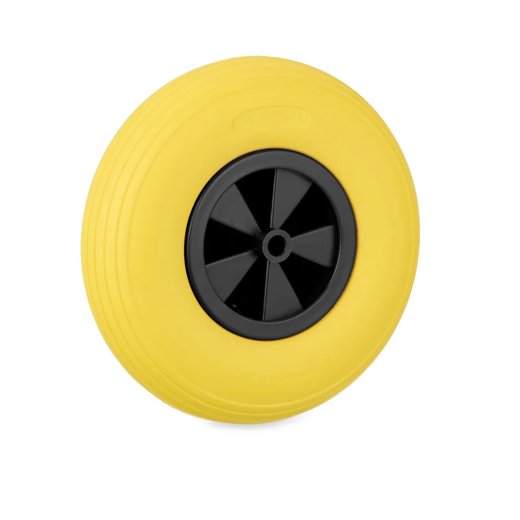 Ricambio Ruota Carriola 3.50-6 Relaxdays Gialla Antiforatura Gomma Piena