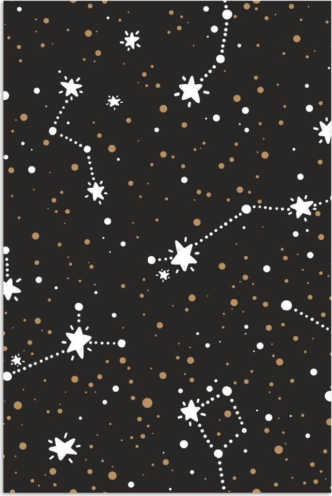MuchoWow Poster Konstellation - Muster - Kinder - Jungen - Mädchen - Baby 20x30 cm - Papierdruck