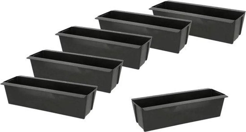 Bac pour palette Euro en plastique résistant anthracite - Pack de 6 unités