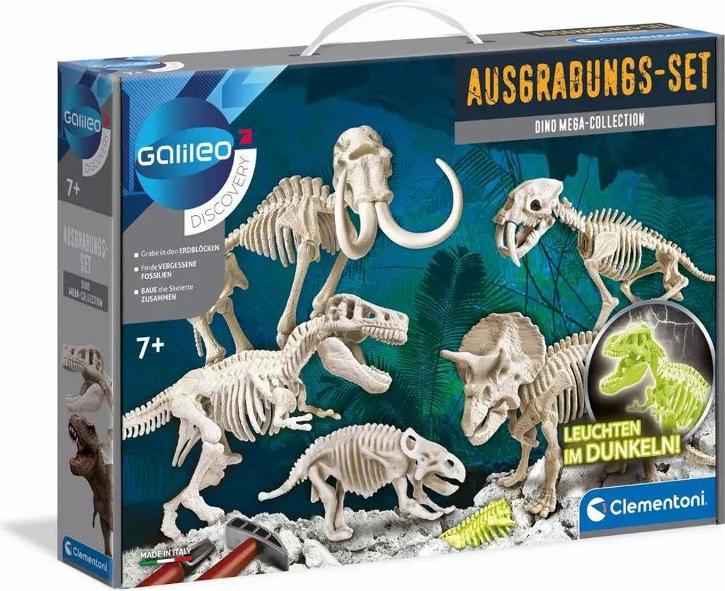 Clementoni 59258 - Ausgrabungs-Set Dino Mega-Collection Produktbild 