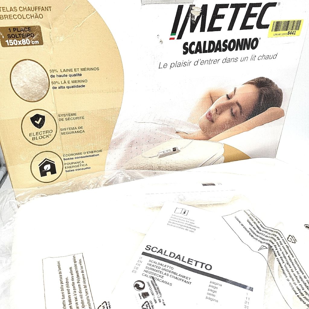 Imetec scaldaletto singolo 150x80 cm a basso consumo 50% Immagine del prodotto 