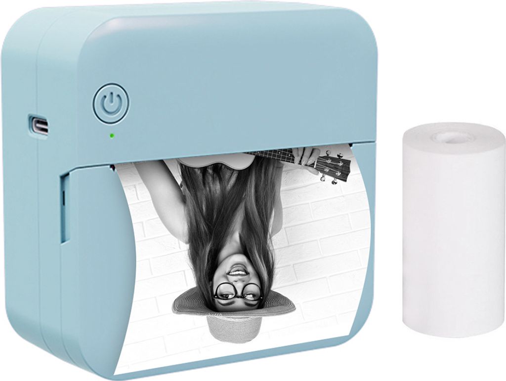 Mini-Taschen-Thermodrucker, multifunktional, tragbar, Sticker-Maker, 300 DPI, sofortiger Fotodruck, unterstuetzt BT-Verbindung fuer Smartphone mit ...