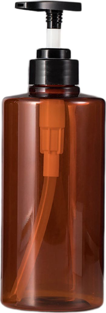 300 ml/500 ml Shampoo-Spender leerer Mehrzweck-PP-Pumpe Press-Seifenspender Flaschenbadzubehör-Braun ,Größen:300ML