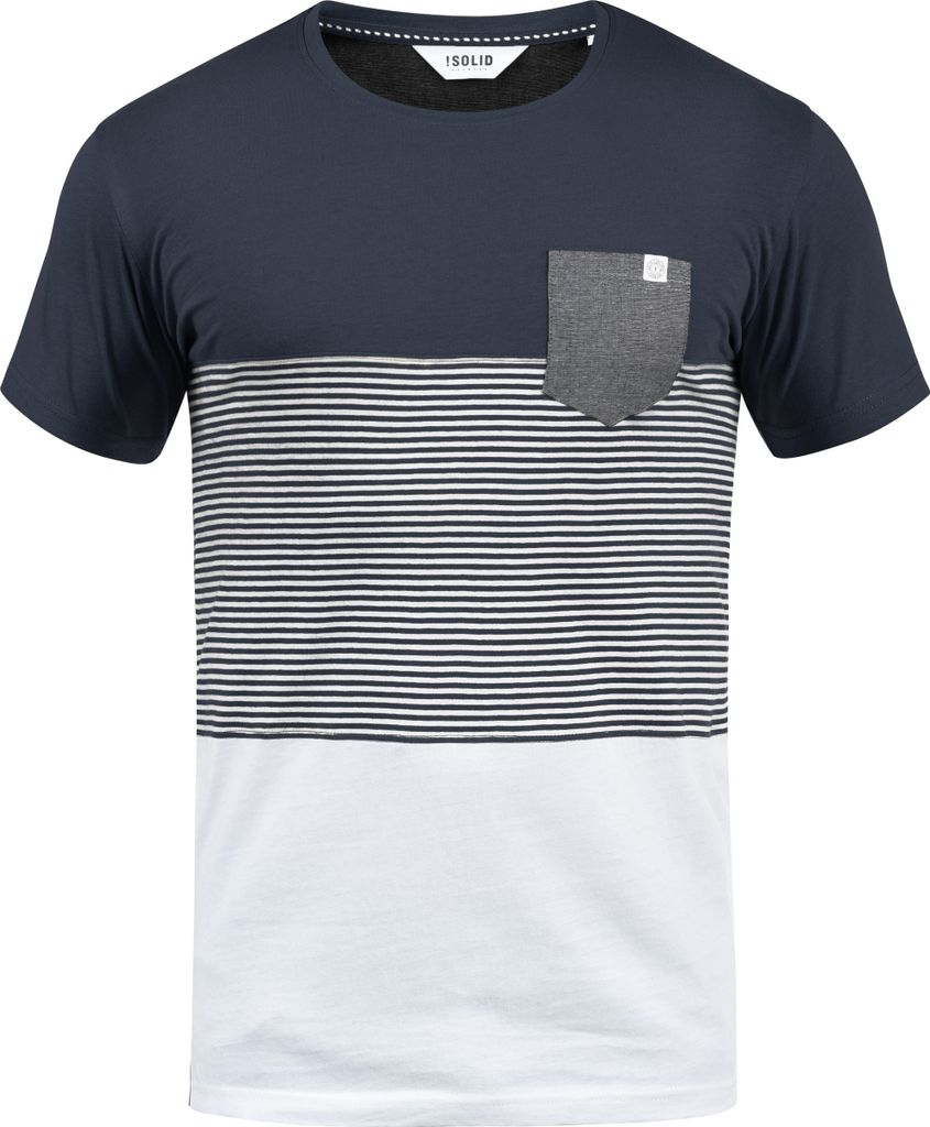 SOLID SDMalte Herren T-Shirt Kurzarm Shirt mit Streifen Rundhals-Ausschnitt Baumwollmischung Regular fit