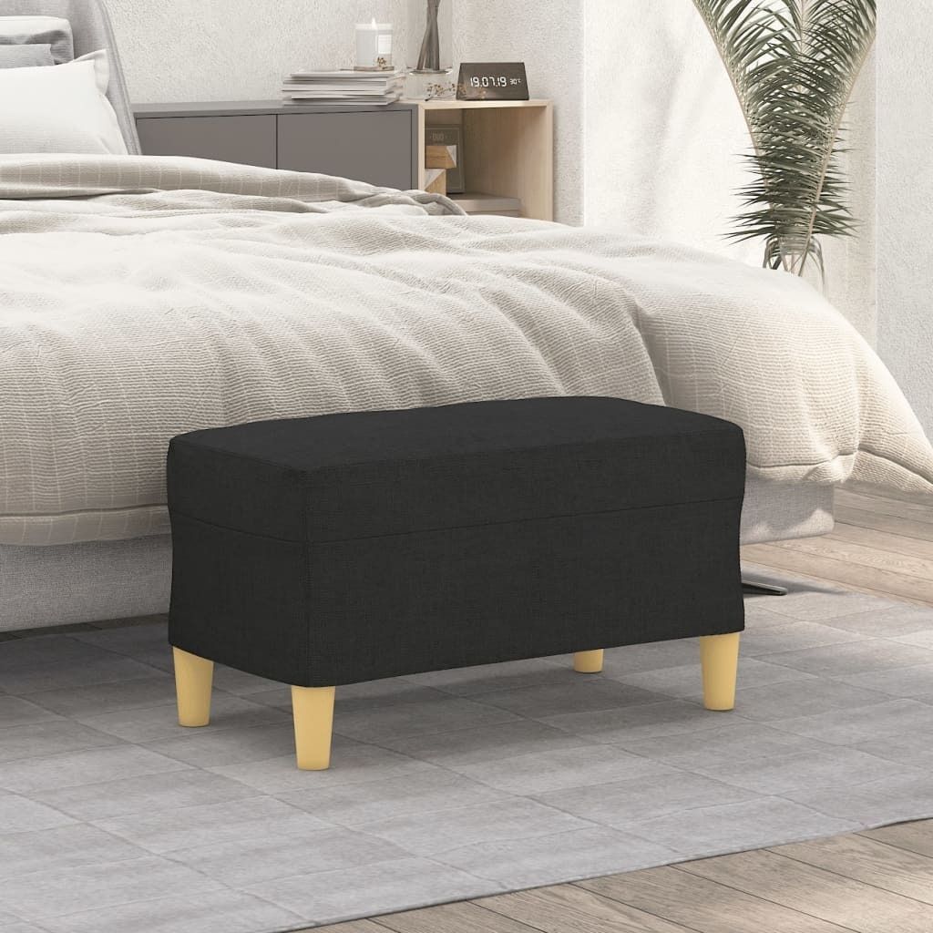 The Living Store Sitzbank Schwarz 70x35x41 cm Stoff