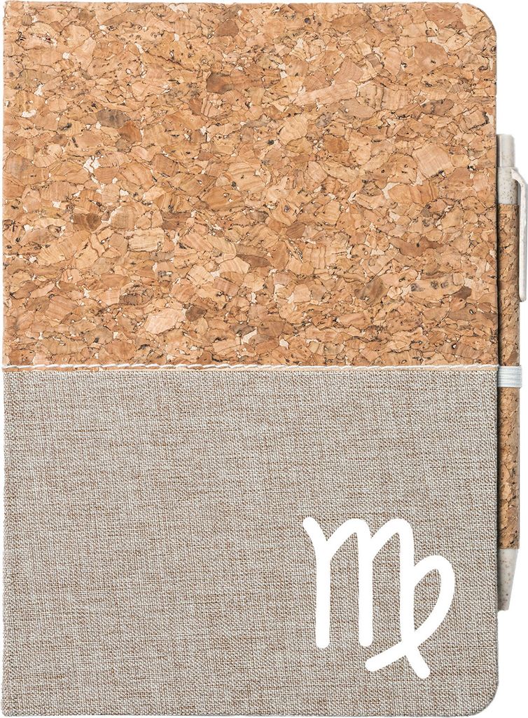 Huuraa Notizbuch A5 Jungfrau Sternzeichen Zeichen 80 Blatt inkl. Kugelschreiber Tagebuch Geschenkidee