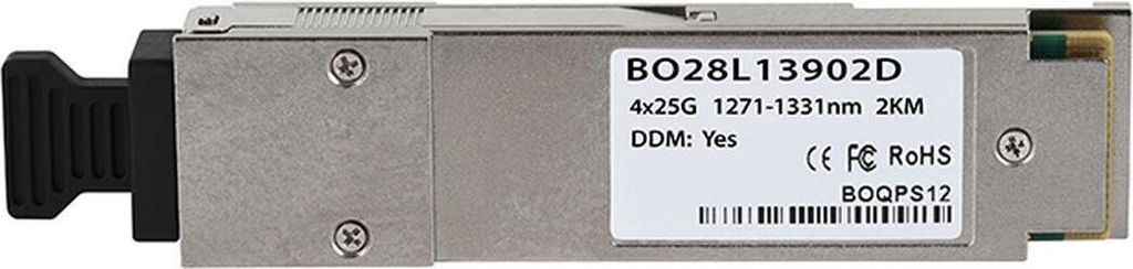 BlueOptics JH420A-BO, Faseroptik, 100000 Mbit/s, QSFP28, MTP/MPO, 2000 m, Aluminium
